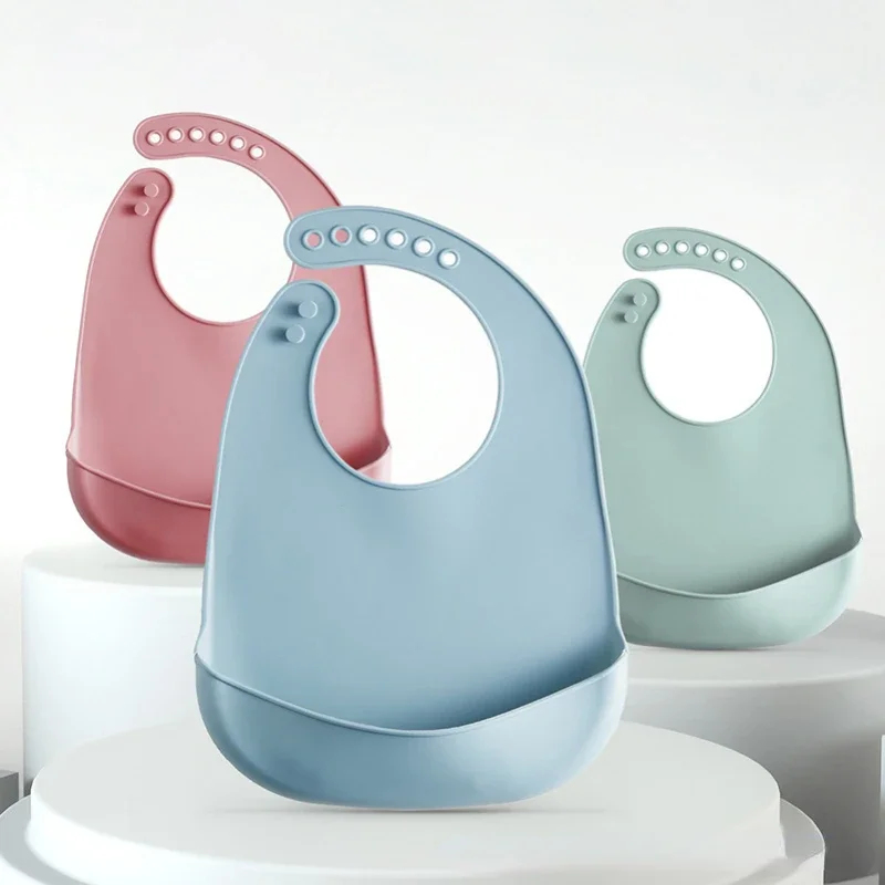 Baby Nursery Things - 1-3 Baberos Ajustables Impermeables para Bebé,