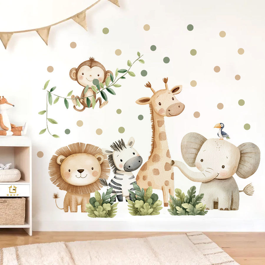 Baby Nursery Decor Boy - Pegatinas de pared de animales del