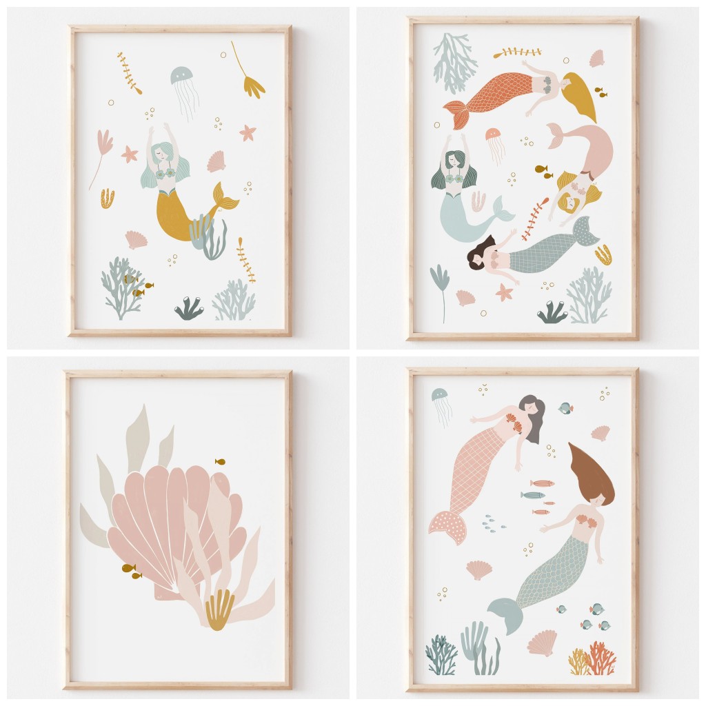 Baby Nursery Ocean Theme - Arte de pared imprimible con temática