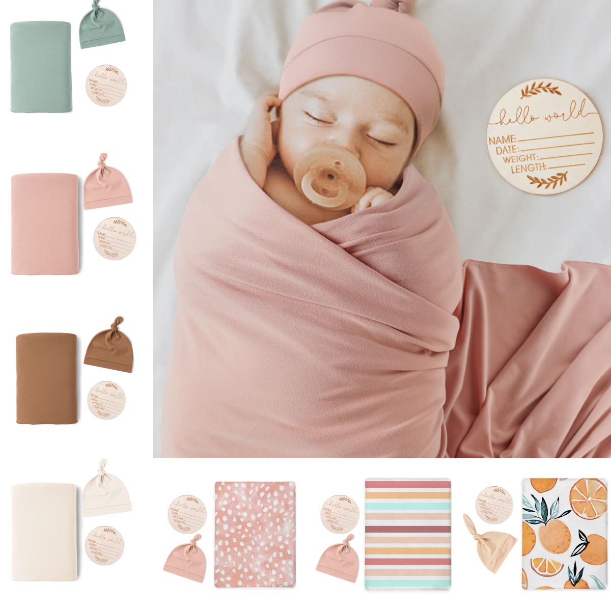 Baby Nursery Sets - Manta para recién nacido con diadema