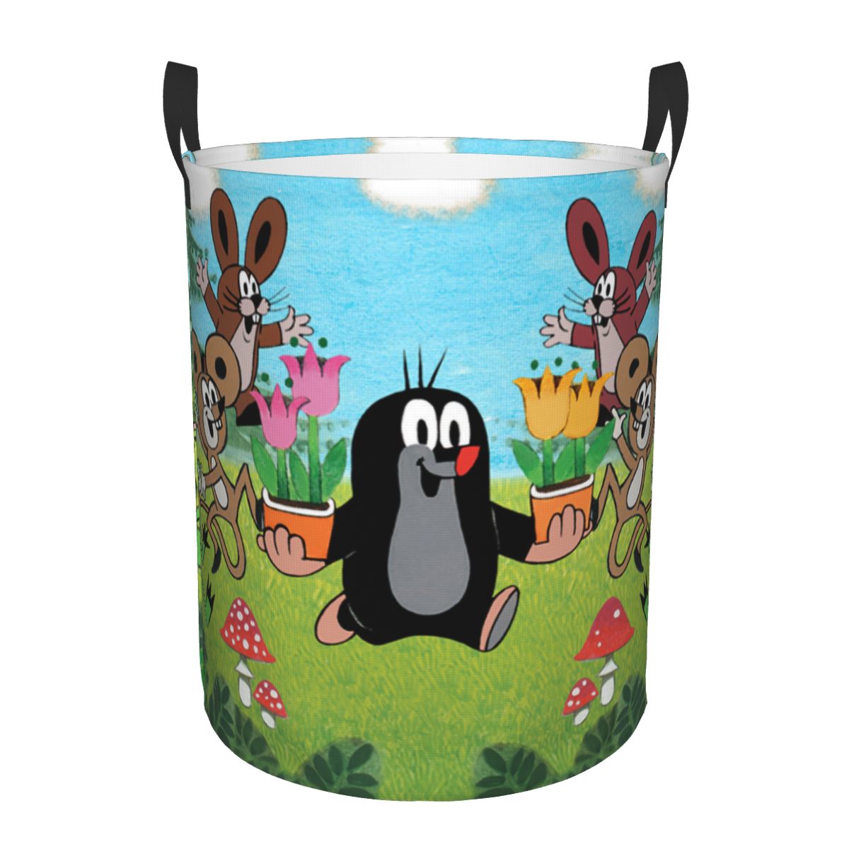 Baby Nursery Things - Cesta de lavandería plegable con dibujos