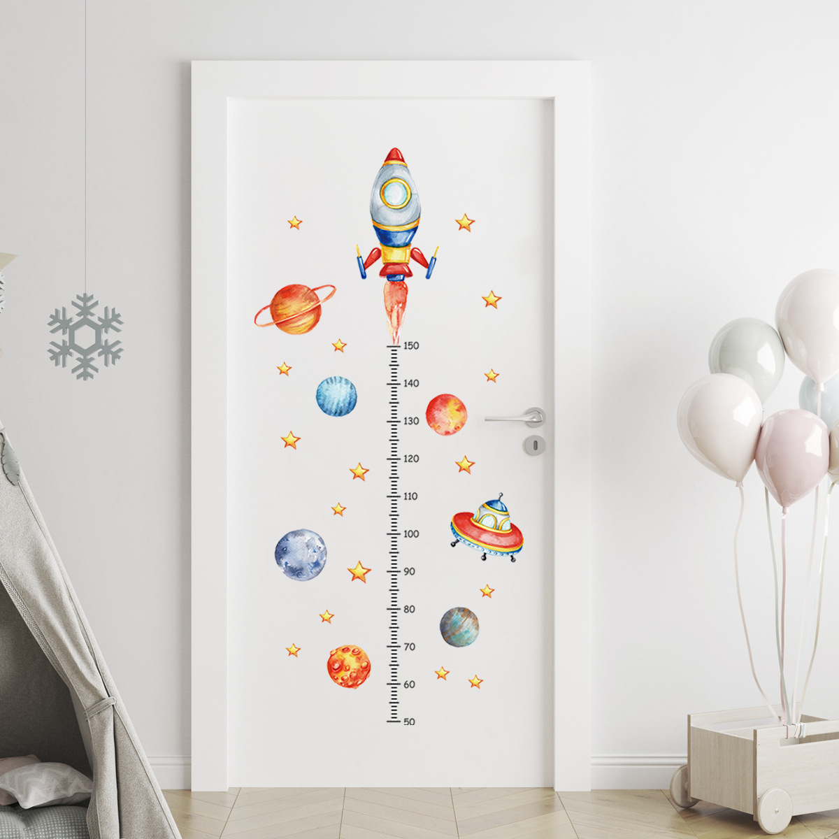 Baby Nursery Decor Boy - Pegatinas de pared con medición de
