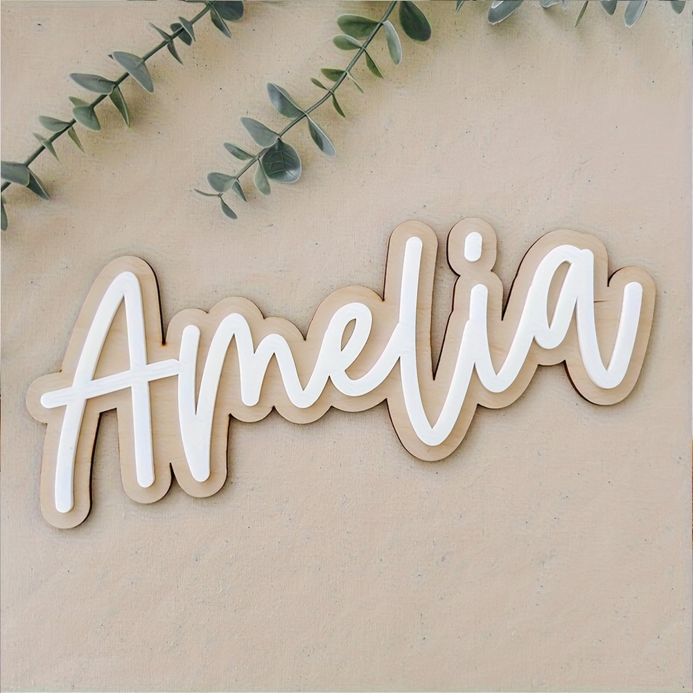 Baby Nursery Decor Boy - Placa de Madera Personalizable de Doble