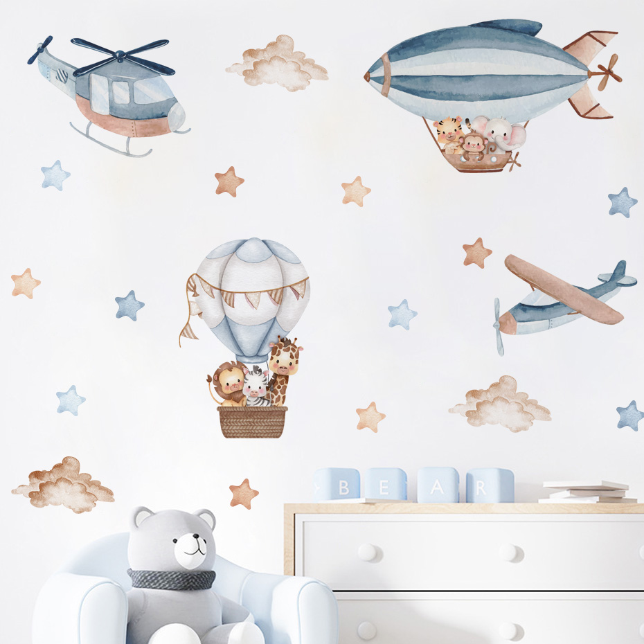Baby Nursery Decor Boy - Pegatinas de pared de nubes con