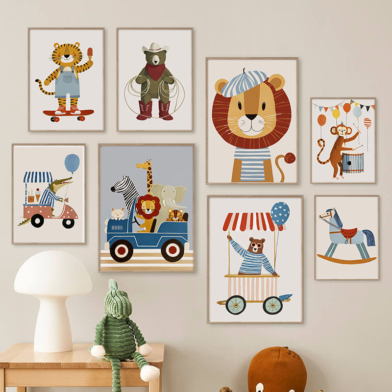 Baby Nursery Things - Divertidos Cuadros de Dibujos Animados de