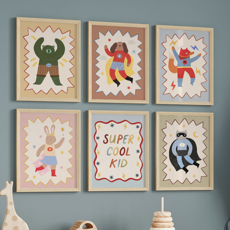 Baby Nursery Things - Divertidos dibujos animados, arte de pared