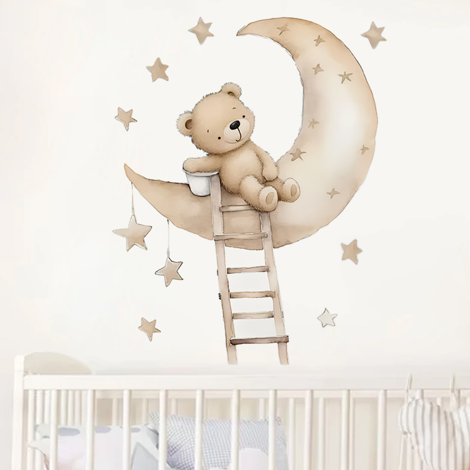 Lindo oso estrella nube pegati - Baby Nursery Decor Boy reseña y precio