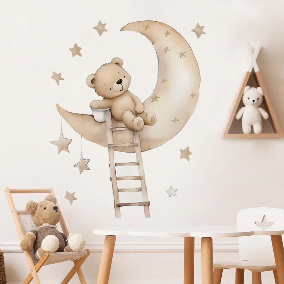 Lindo oso estrella nube pegati - Baby Nursery Decor Boy reseña y precio