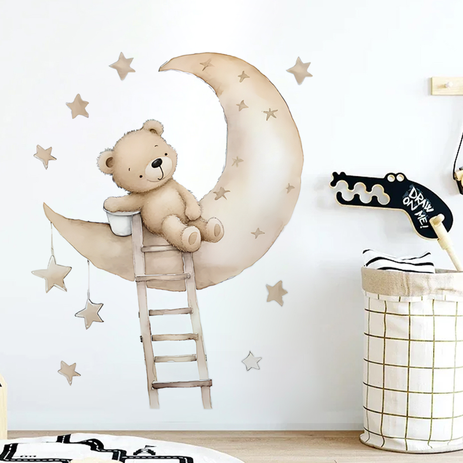Lindo oso estrella nube pegati - Baby Nursery Decor Boy reseña y precio