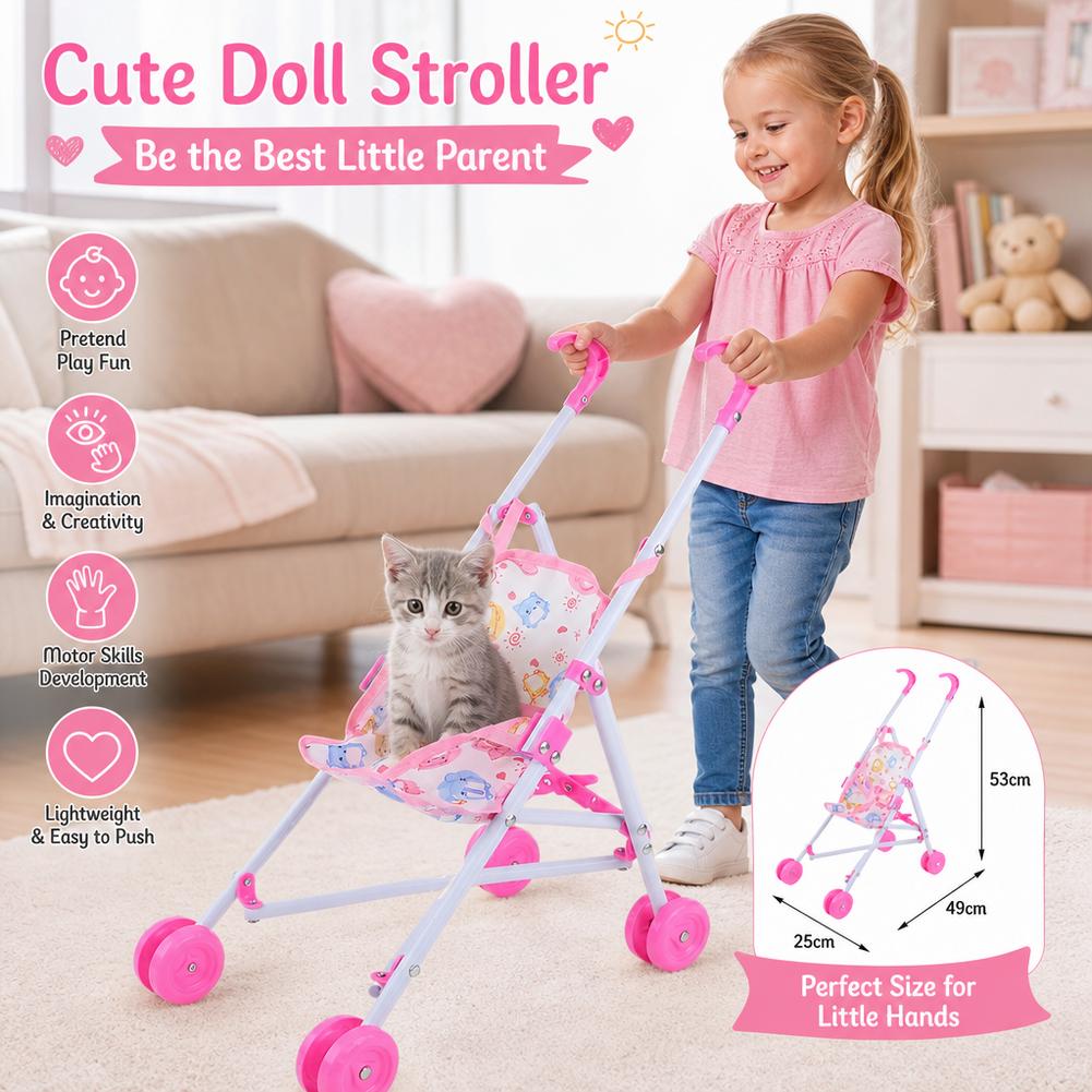 Cochecito de Muñecas Rosa, Car - Baby Nursery Trolley reseña y precio