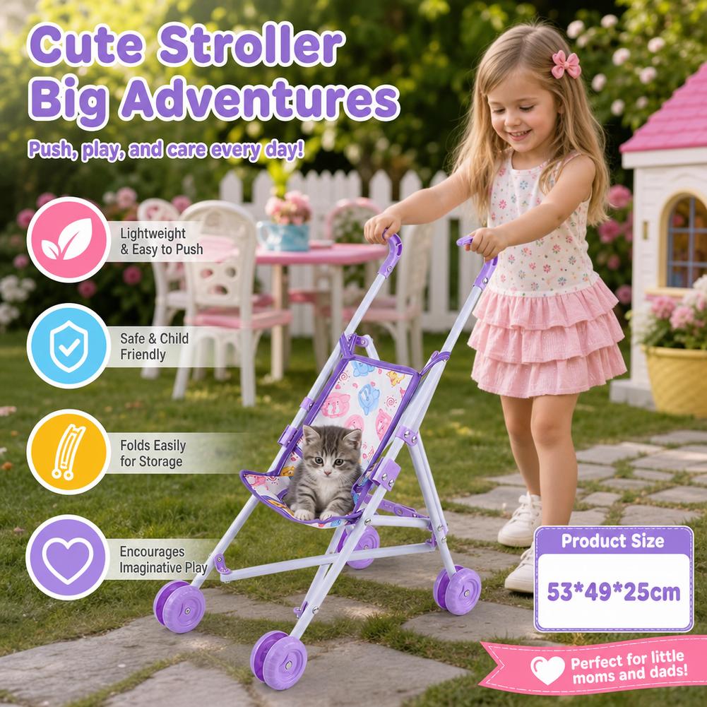 Cochecito de Muñecas Rosa, Car - Baby Nursery Trolley reseña y precio