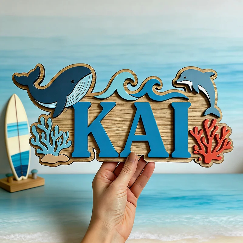 Letrero de madera personalizad - Baby Nursery Ocean Theme reseña y precio