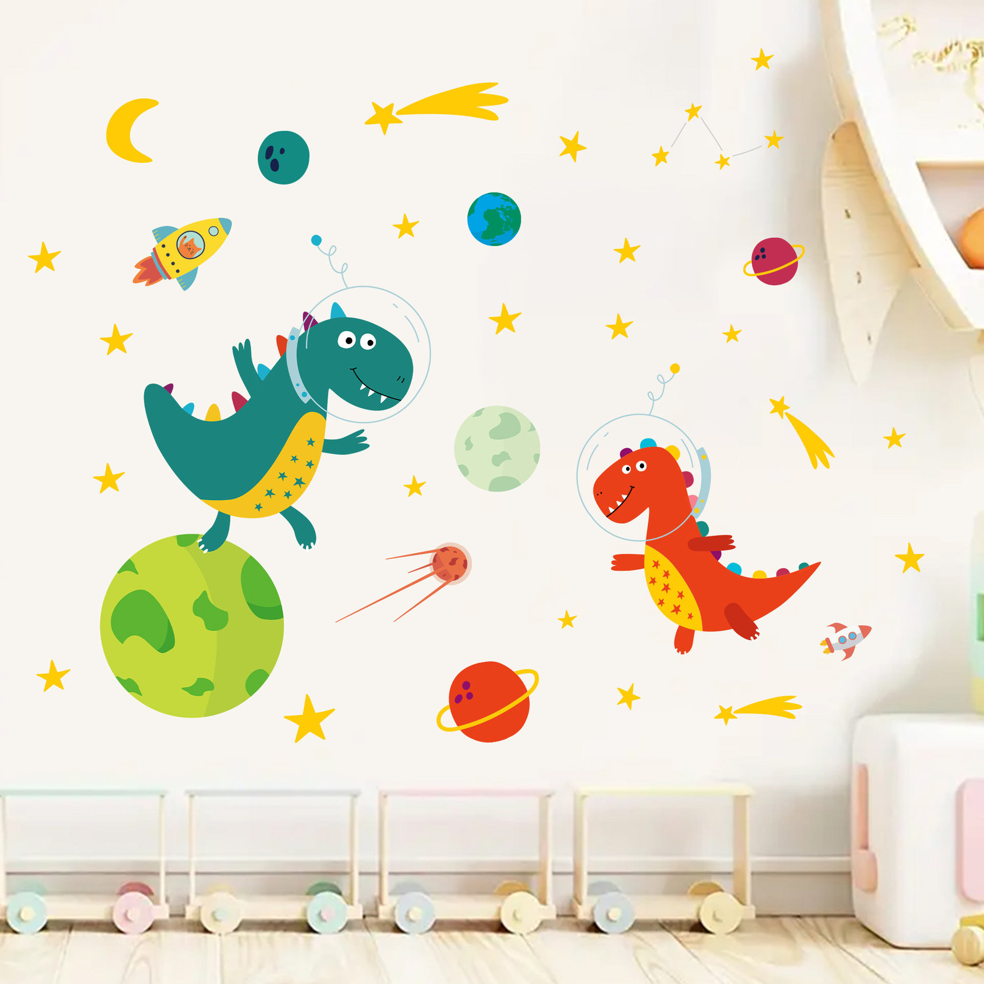 Pegatinas de pared de dinosaur - Baby Nursery Decor Boy reseña y precio