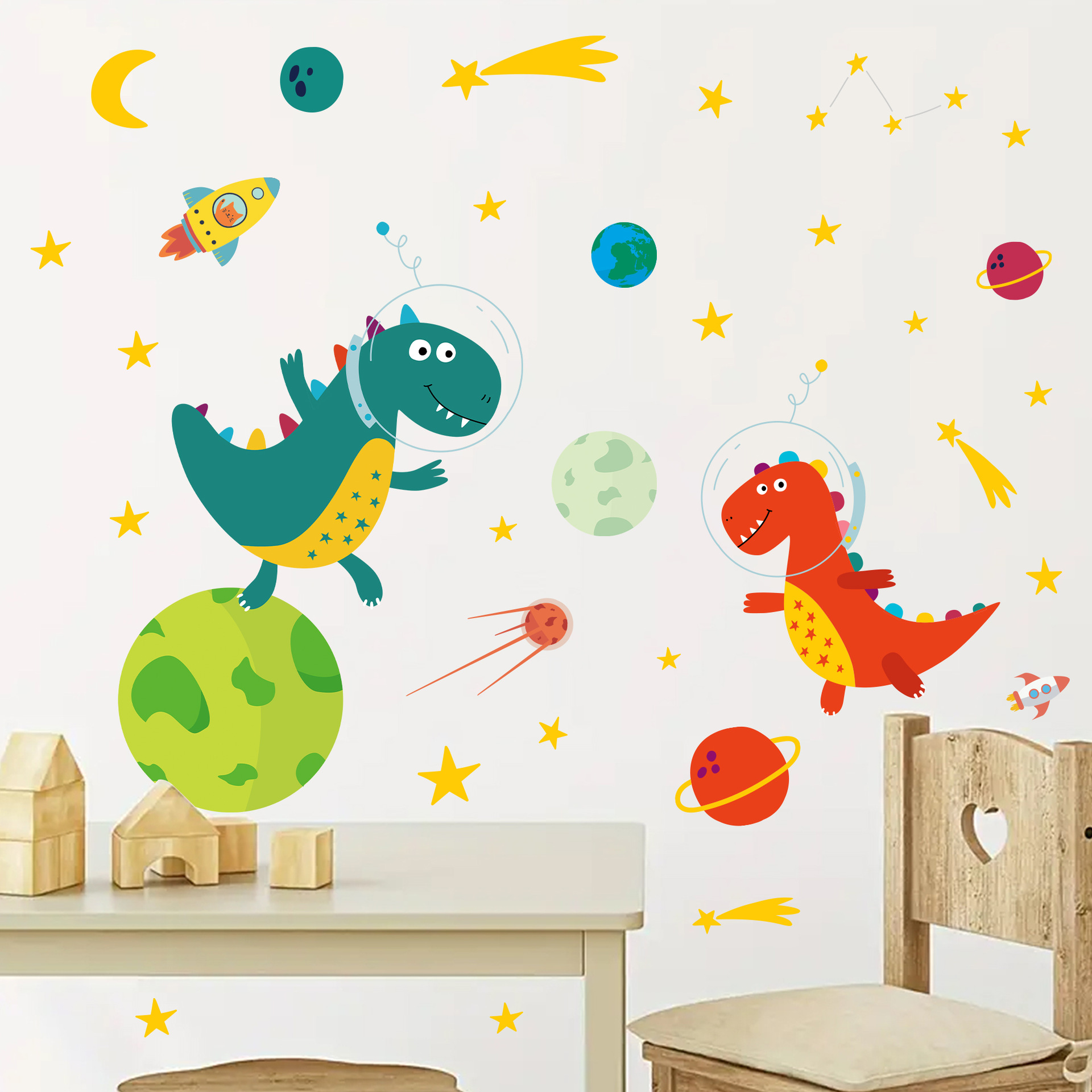 Pegatinas de pared de dinosaur - Baby Nursery Decor Boy reseña y precio
