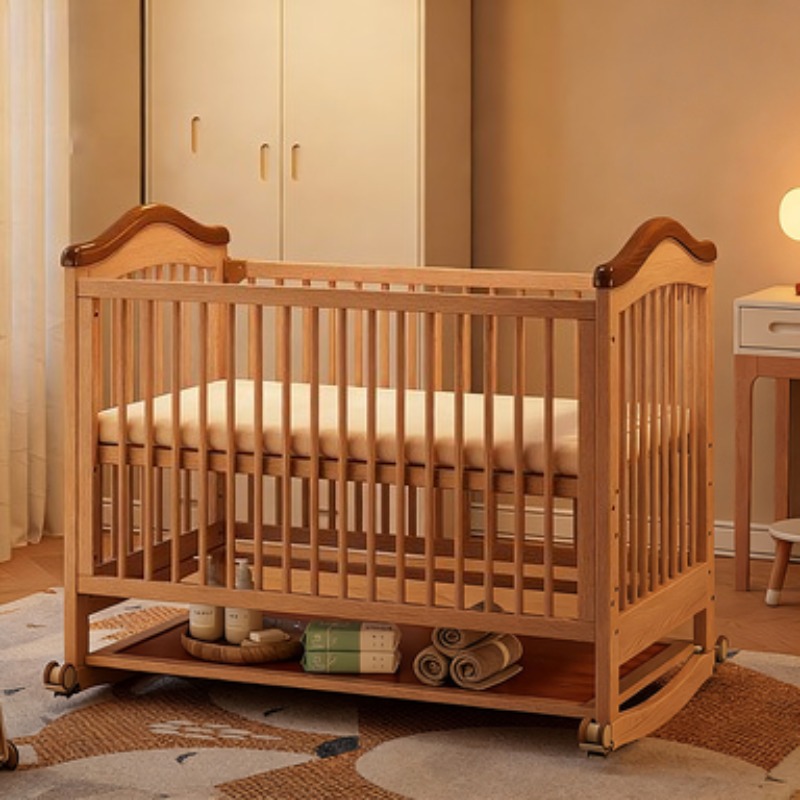 Cuna de bebé de madera maciza, - Convertible Crib Set reseña y precio