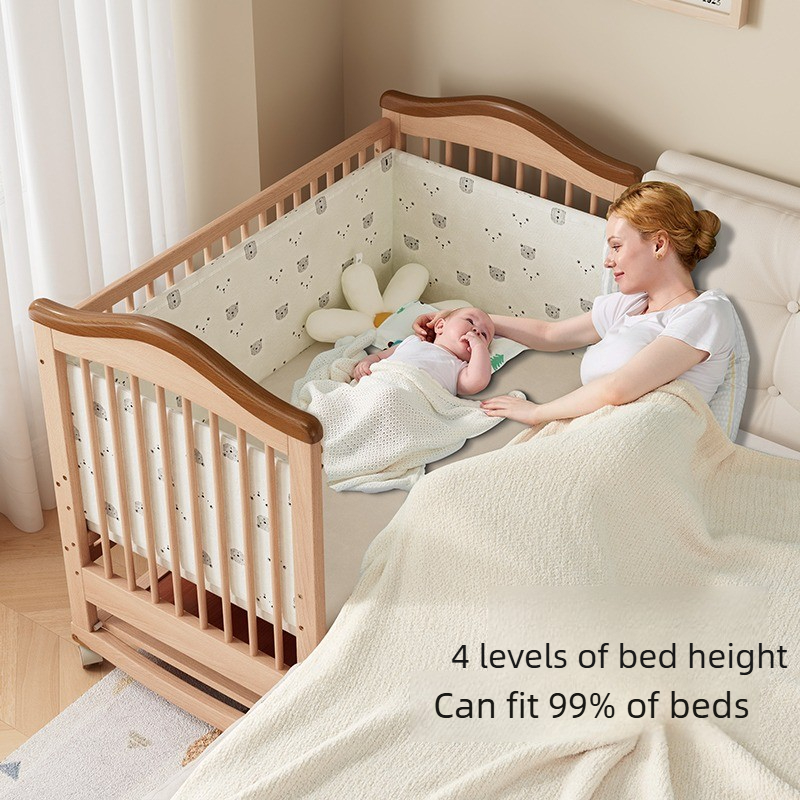 Cuna de bebé de madera maciza, - Convertible Crib Set reseña y precio