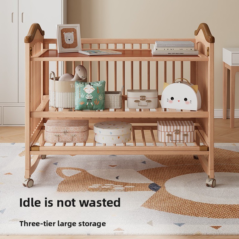 Cuna de bebé de madera maciza, - Convertible Crib Set reseña y precio
