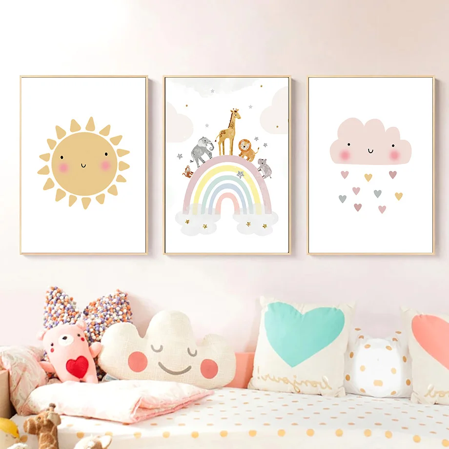 Pósteres nórdicos de jirafa, e - Baby Nursery Things reseña y precio