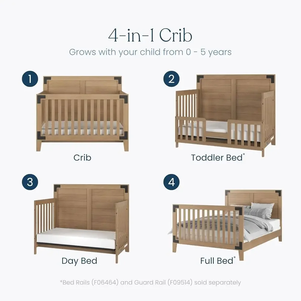 Cuna Convertible 4 en 1 Lucas  - Convertible Crib Set reseña y precio