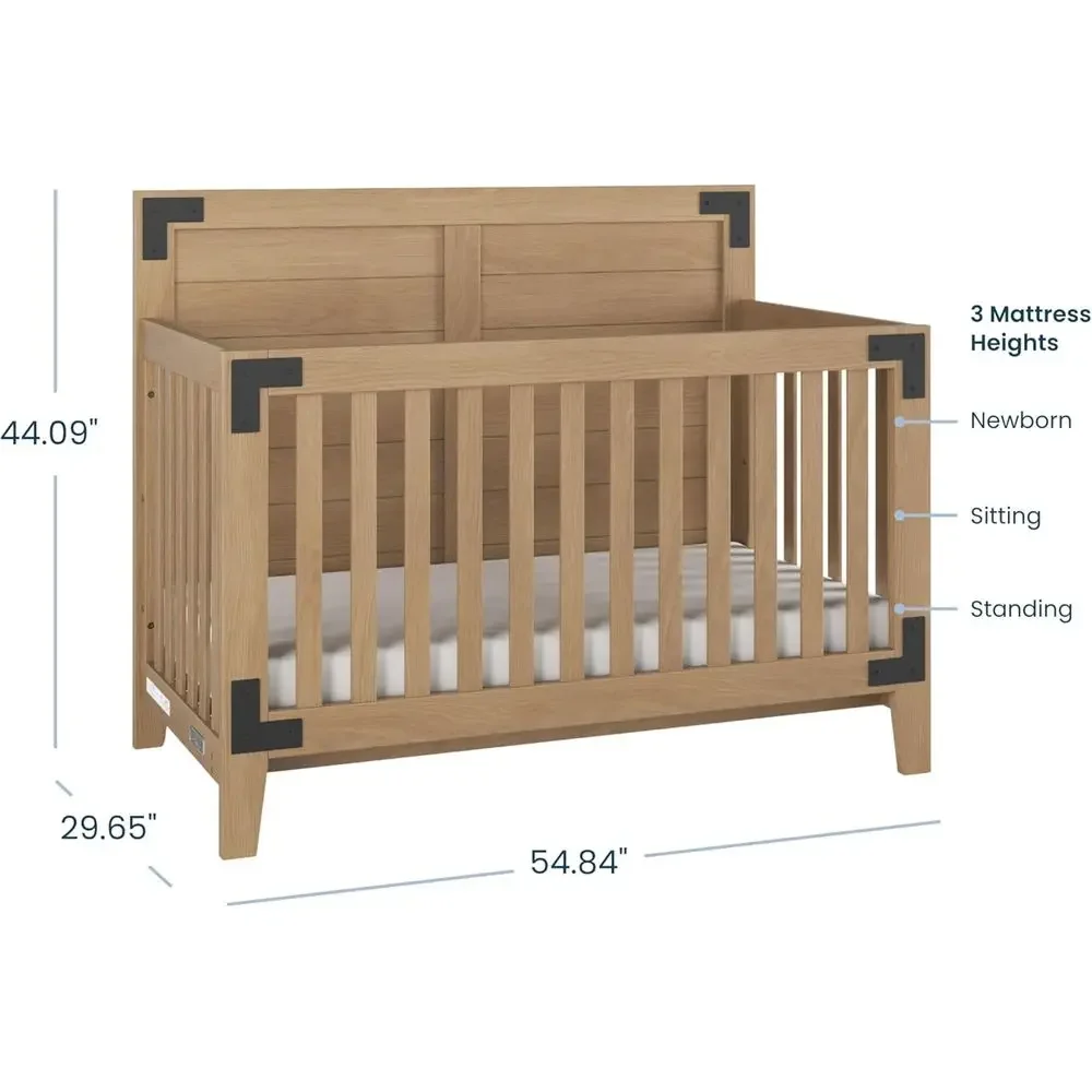 Cuna Convertible 4 en 1 Lucas  - Convertible Crib Set reseña y precio