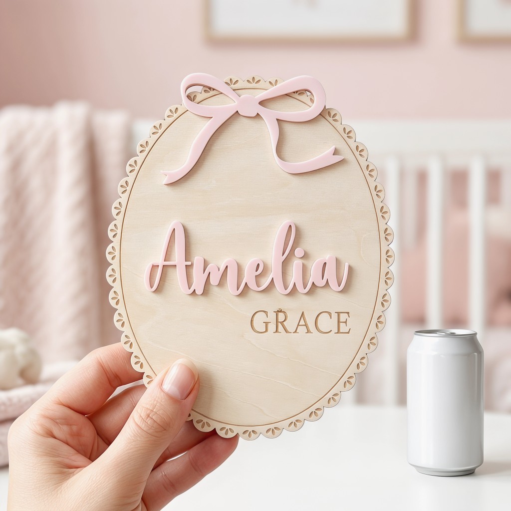 1 Pieza Placa de Madera Person - Baby Nursery Things reseña y precio
