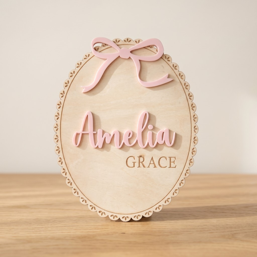 1 Pieza Placa de Madera Person - Baby Nursery Things reseña y precio