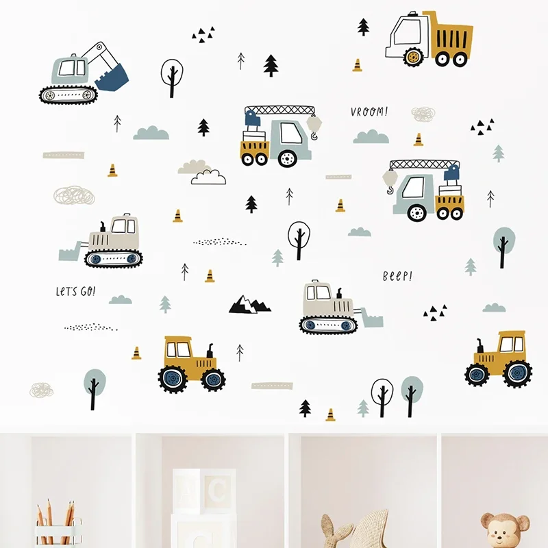 Pegatinas de pared de camión d - Baby Nursery Things reseña y precio