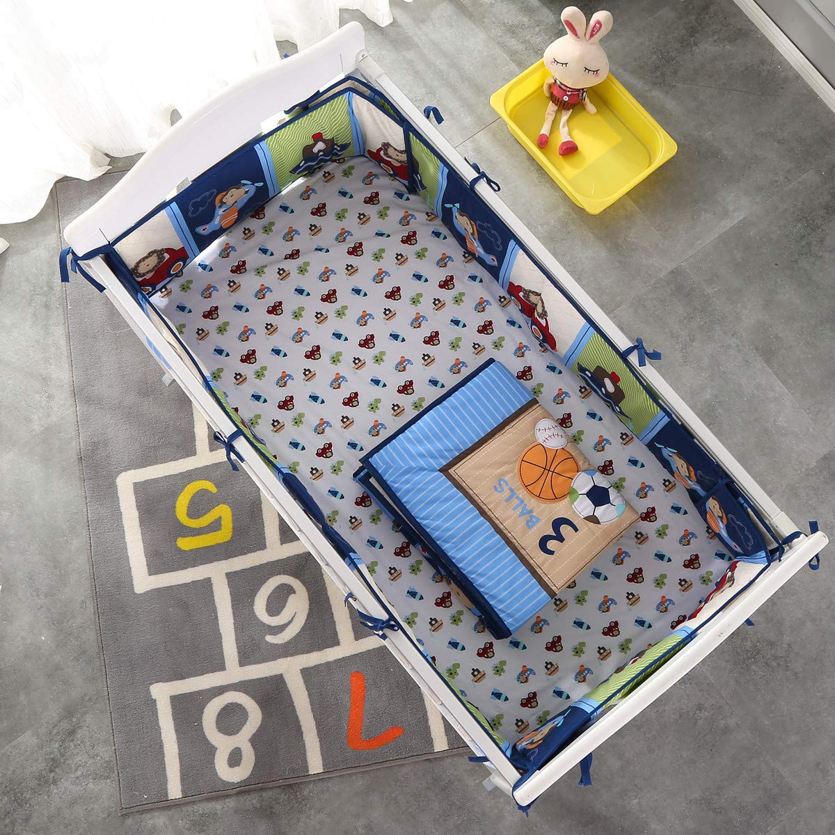 Juego de cama para cuna de 7 p - Baby Nursery Bedding Sets reseña y precio