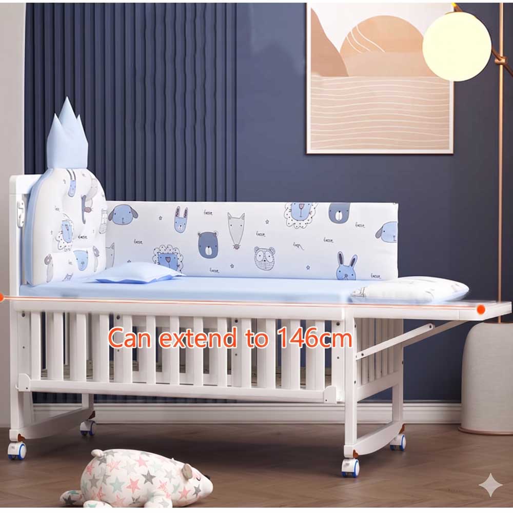 Cuna Premium para Bebé de Made - Convertible Crib Set reseña y precio