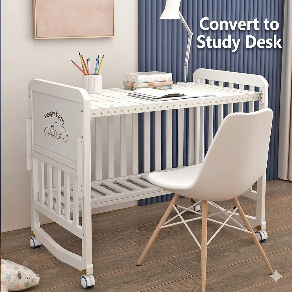 Cuna Premium para Bebé de Made - Convertible Crib Set reseña y precio